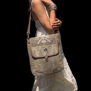 Myra Axe Crossbody 1897 Upcycled Canvas Crossbody Bag